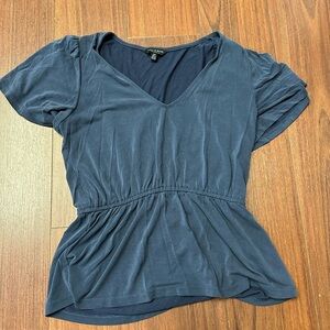 Lucky Brand Deep Blue Short Sleeve Top